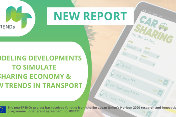 Report on model developments to simulate sharing economy and new trends in transport